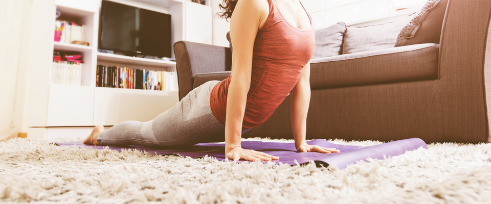 Exercise at home to pass the time and feel the benefit